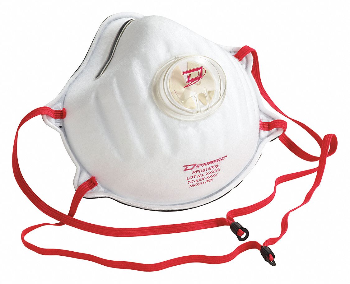 DISPOSABLE RESPIRATOR, UNIVERSAL, AL/LATEX-FREE WOVEN, WHITE, NIOSH, MOULDED, 10-PK