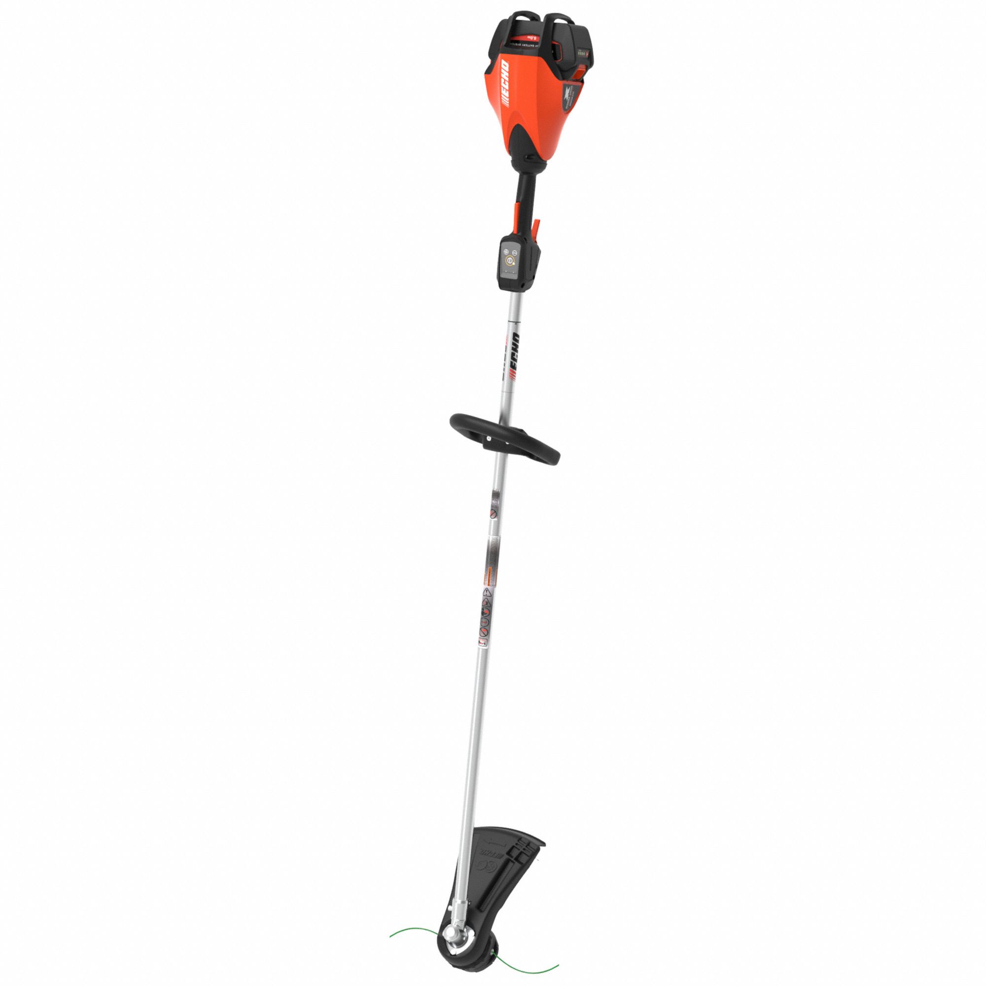Battery-Powered String Trimmer Kit: 17 in Cutting Wd, Straight Shaft, 59 in Shaft Lg, 26 cc