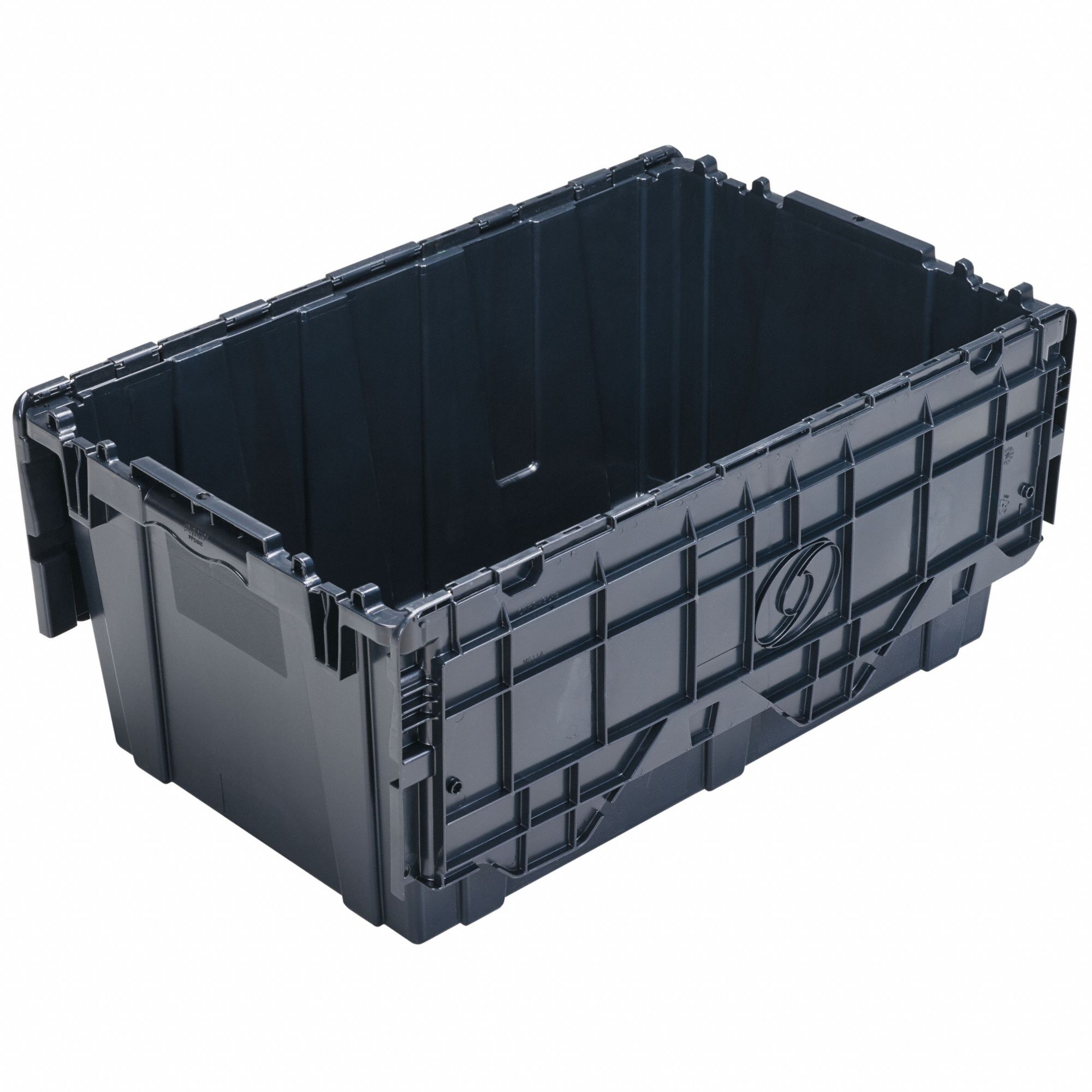 Orbis Grey Plastic FliPak® Stack-N-Nest Storage Tote With Lid - 24L x 20L  x 13D