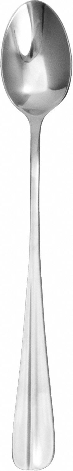 Ice Tea Spoon: Dunmore, 18/8, Stainless Steel, 7 1/2 in Overall Lg, Silver