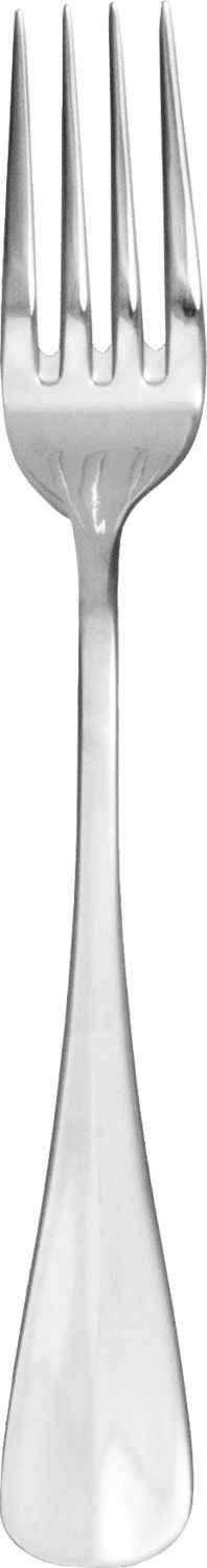 European Dinner Fork: Dunmore, 18/8, Stainless Steel, 8 3/4 in Overall Lg, Silver