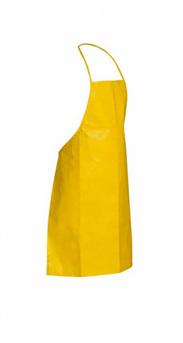 BIB APRON, YELLOW, TYCHEM 2000, 10 MIL THICK, 28 X 36 IN, BOUND