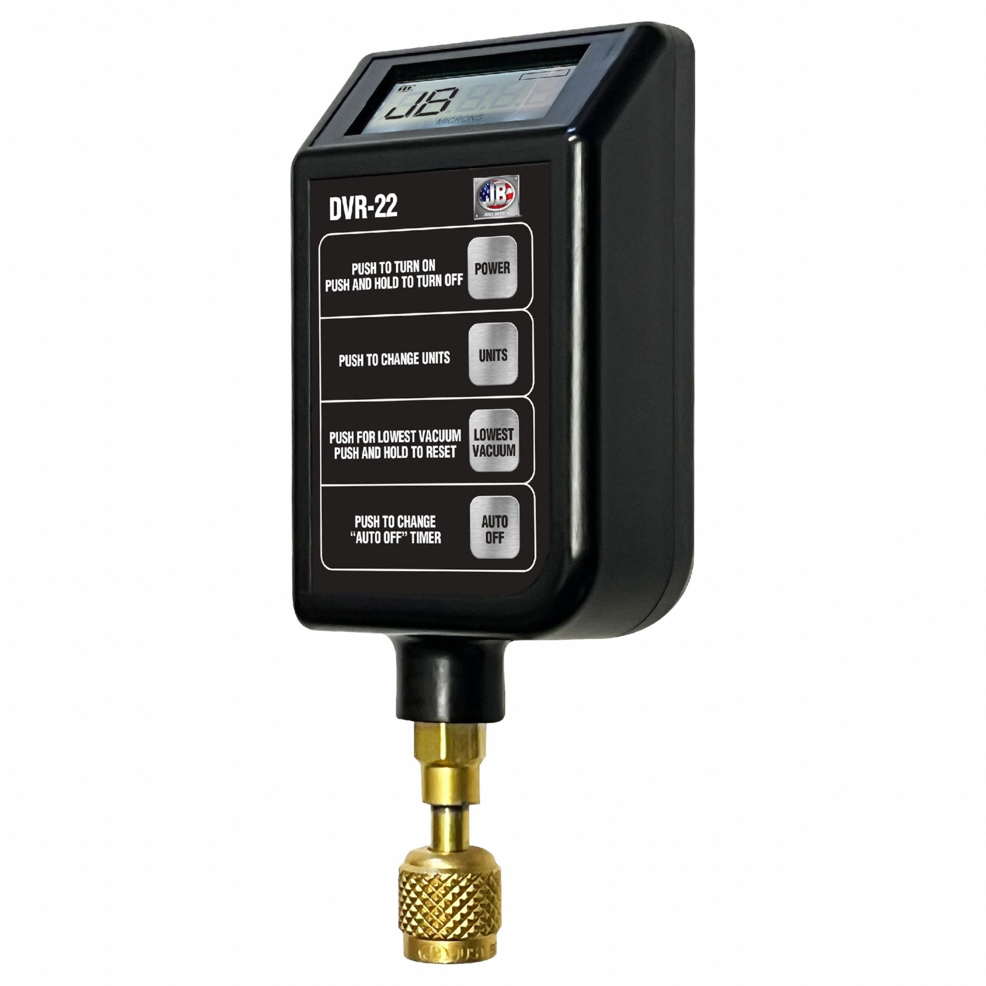 Vacuum Gauge: LCD, 20 micron Hg to 10, 000 micron Hg, ± 15 micron, AA, A2L Compatible