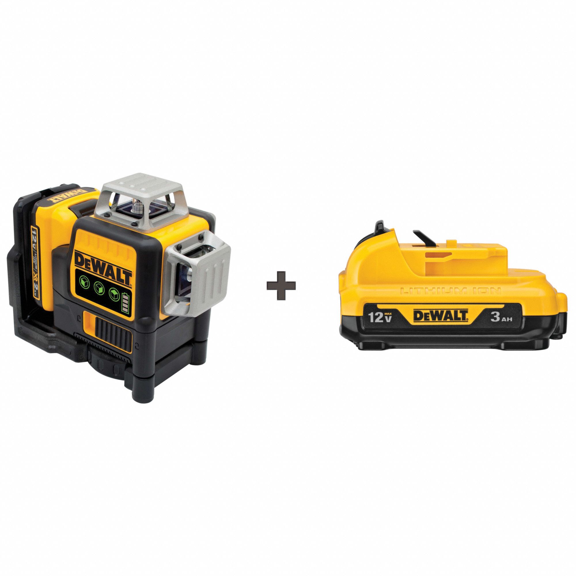 STANLEY BLACK & DECKER, 0 Lines and 0 Dots, Green Beam, Laser 385XT1DW089LG/DCB124 Grainger
