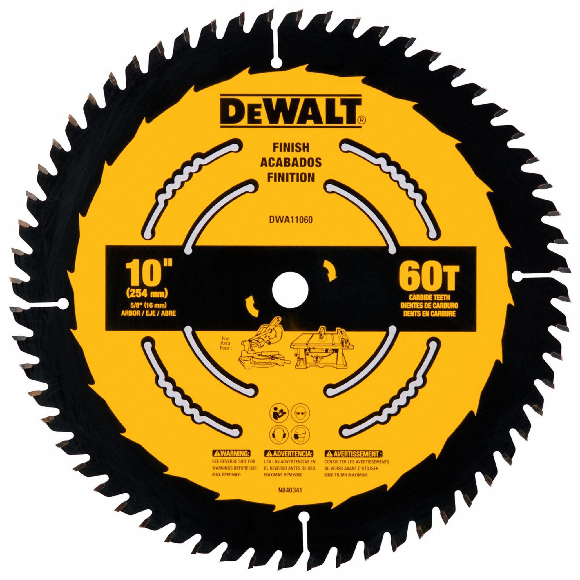 CIRCULAR SAW BLADES,10 IN,60 TEETH