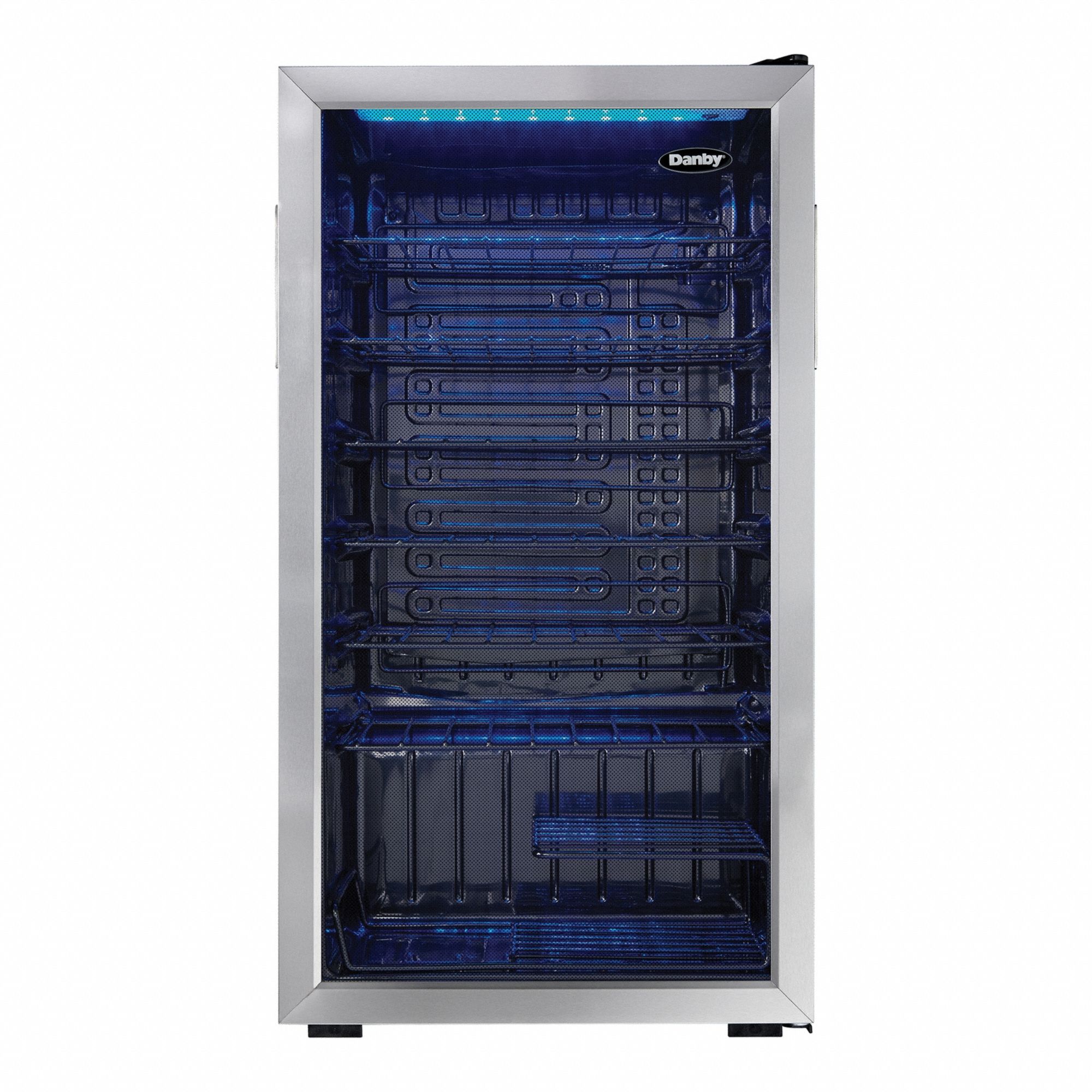 Refrigerator: Stainless Steel, 3.3 cu ft Total Capacity, 7 Shelves, Up to 8.9 cu ft