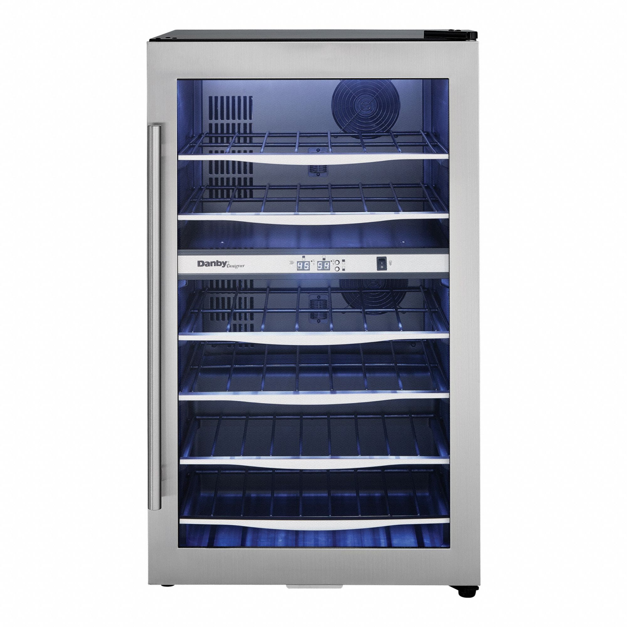 Refrigerator: Stainless Steel, 4 cu ft Total Capacity, 6 Shelves, Up to 8.9 cu ft