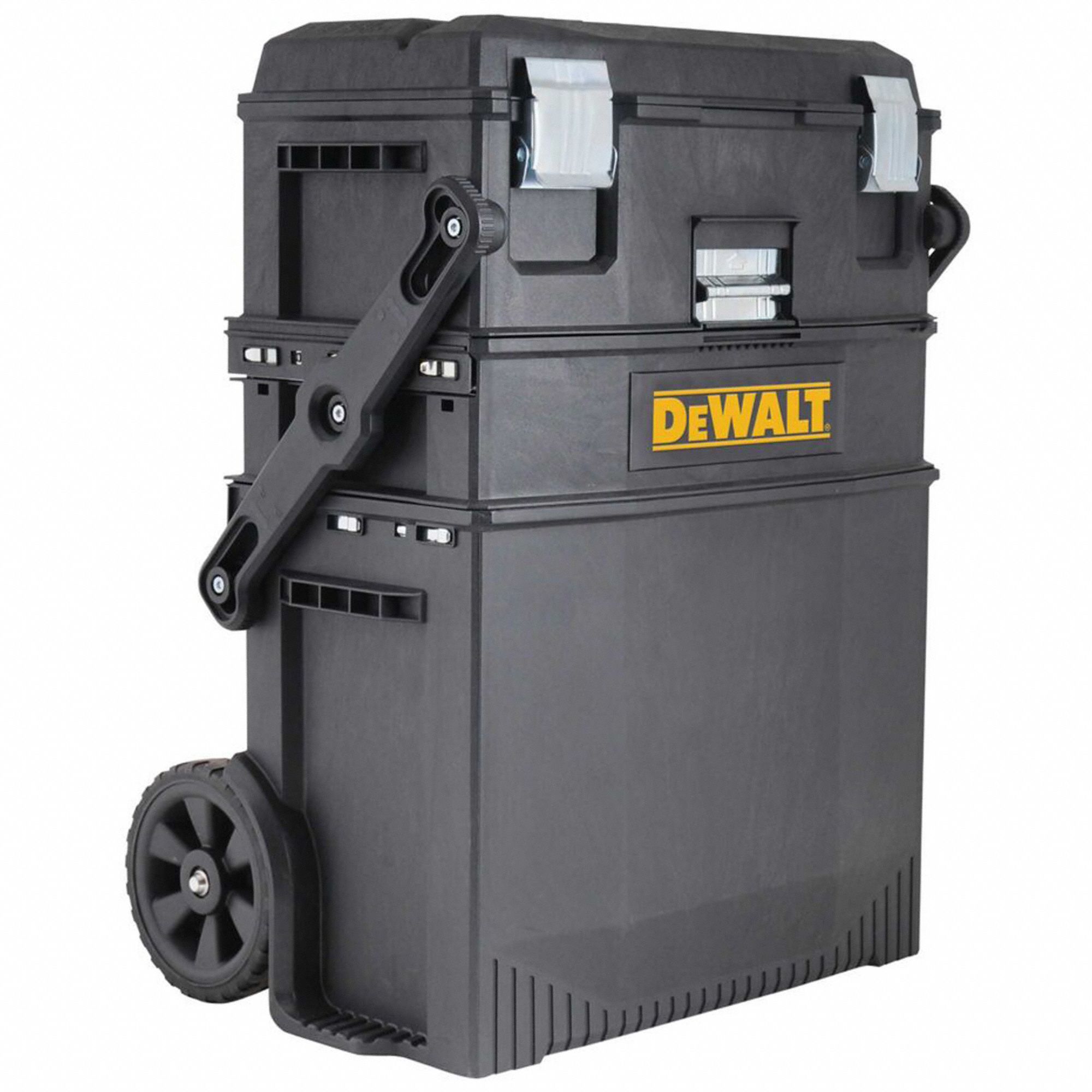 DEWALT Rolling Tool Boxes: 22 in Overall Wd, 16 1/2 in Overall Dp, 29 in  Overall Ht, Latch