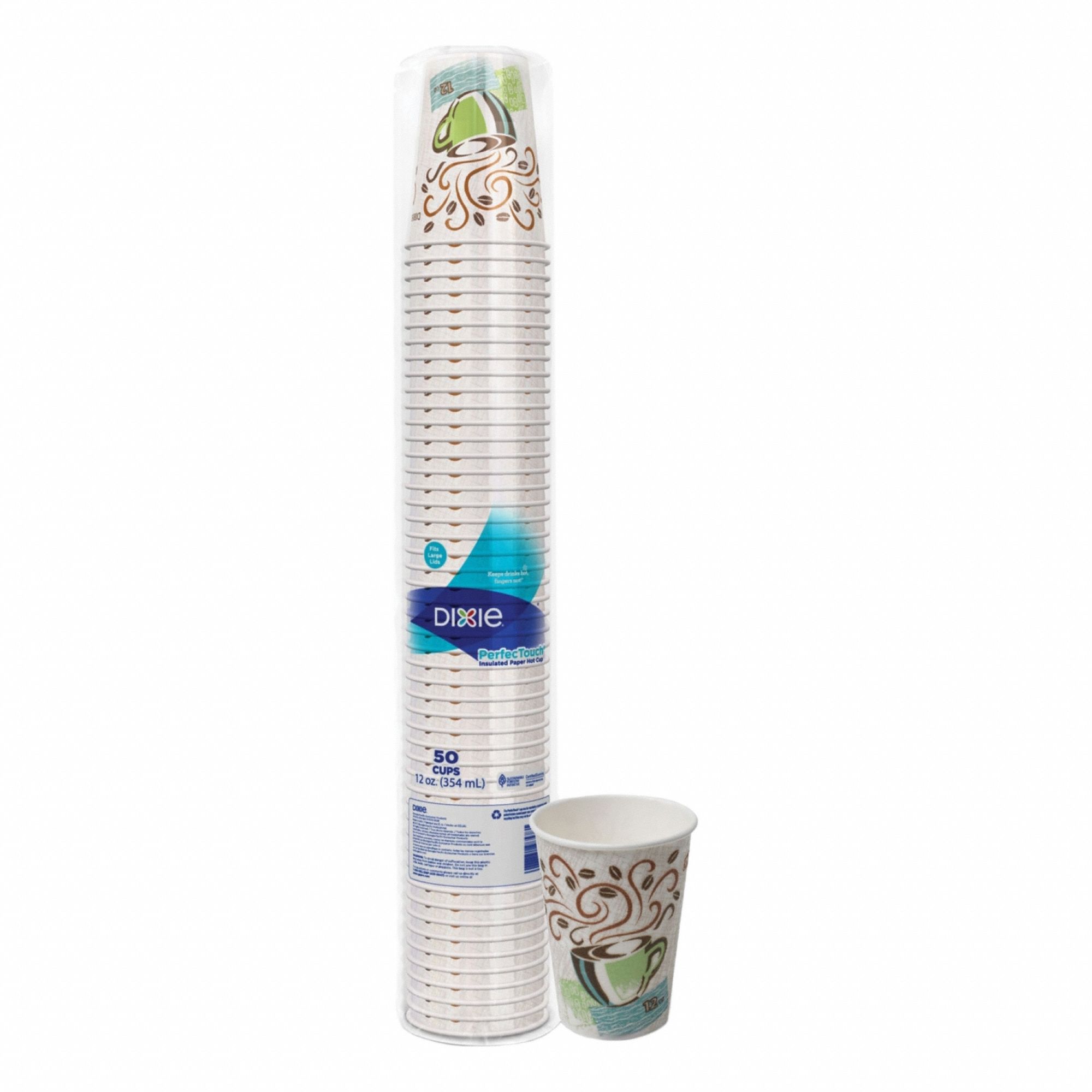 Paper Cups Hot 12 oz PK50