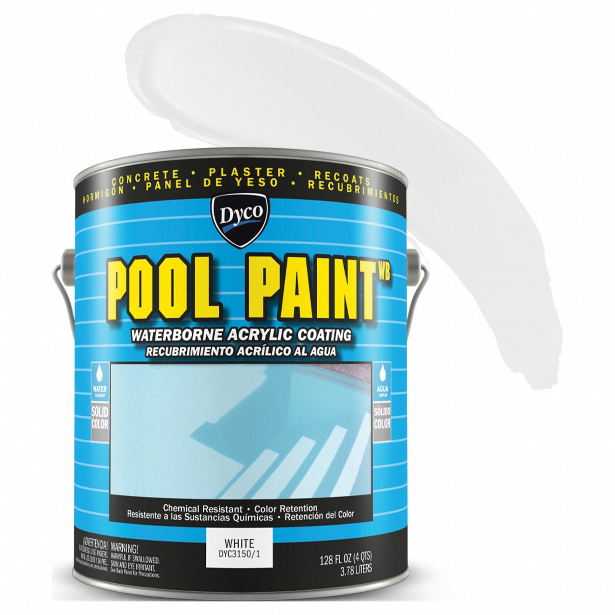 DYCO, Acrylic, White, Pool Paint - 806K02|DYC3150/1 - Grainger