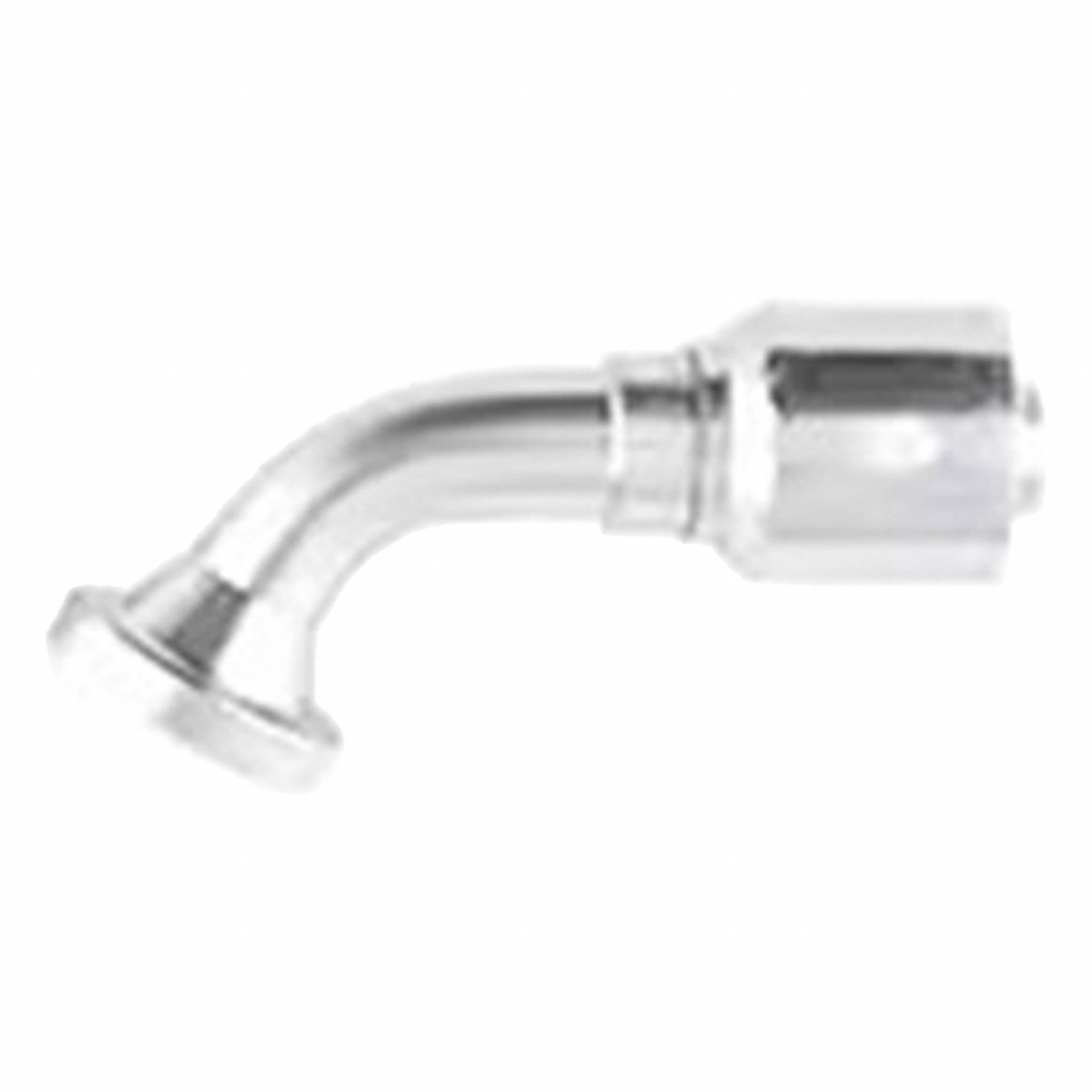 HYDRAULIC HOSE FITTING, BARBED, CRIMPED, 60 °  ELBOW, FLANGE HEAD, CODE 61, 1 1/4