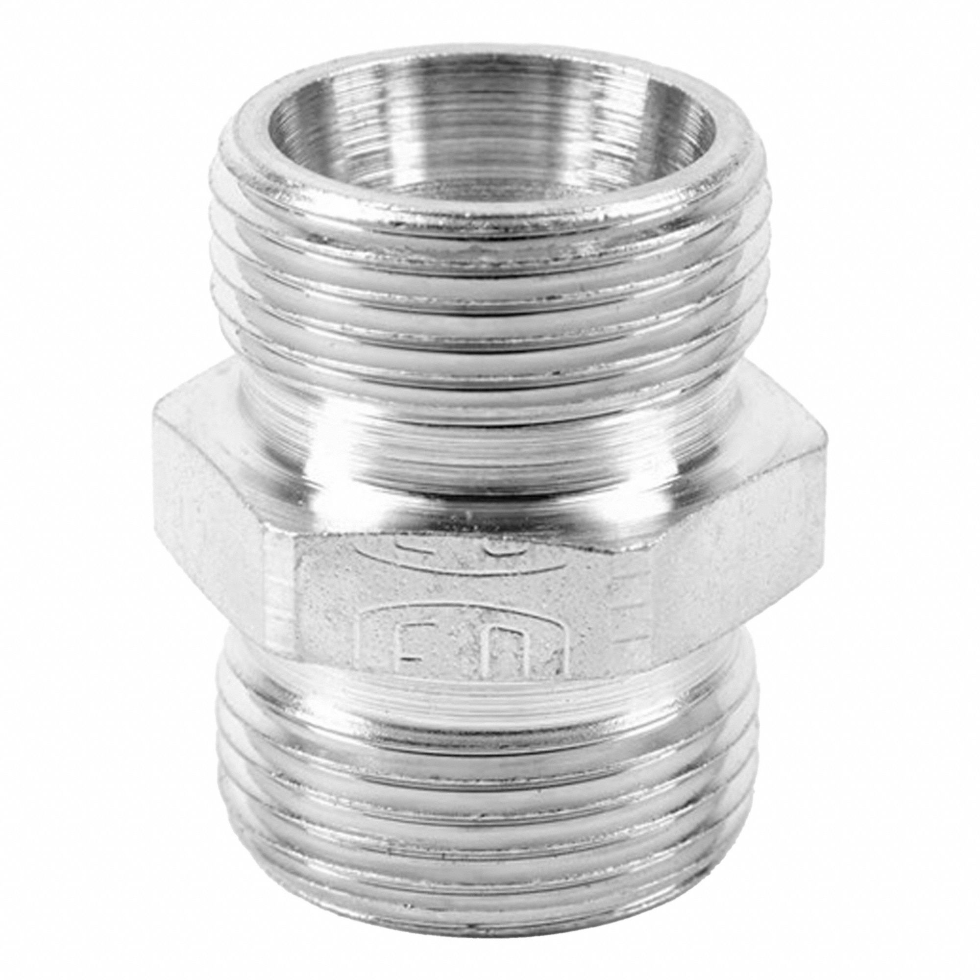 PARKER METRIC THREAD ADAPTER, STEEL, STRAIGHT, 39.6 MM L, 4,000 PSI, ⅜ ...