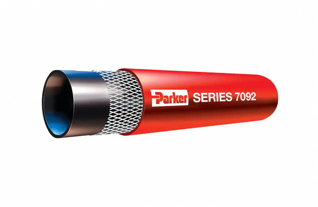 HOSE, -40 °  TO 212 °  F, EPDM, 100 FT L, RED, 200 PSI AT 70 °  F, 2 IN OD, 1½ IN INSIDE DIAMETER