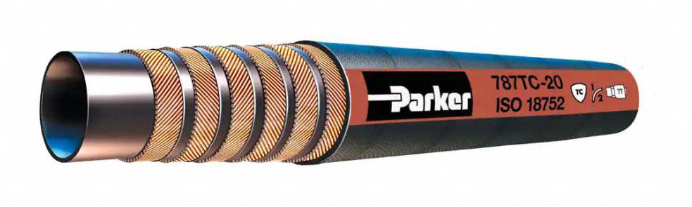 HYDRAULIC CONSTANT WORKING PRESSURE HOSE, -40 °  F TO 257 °  F, RUBBER, 150 FT L, 5,000 PSI AT 70 F, 1 13/16 IN OD, 1¼ IN ID