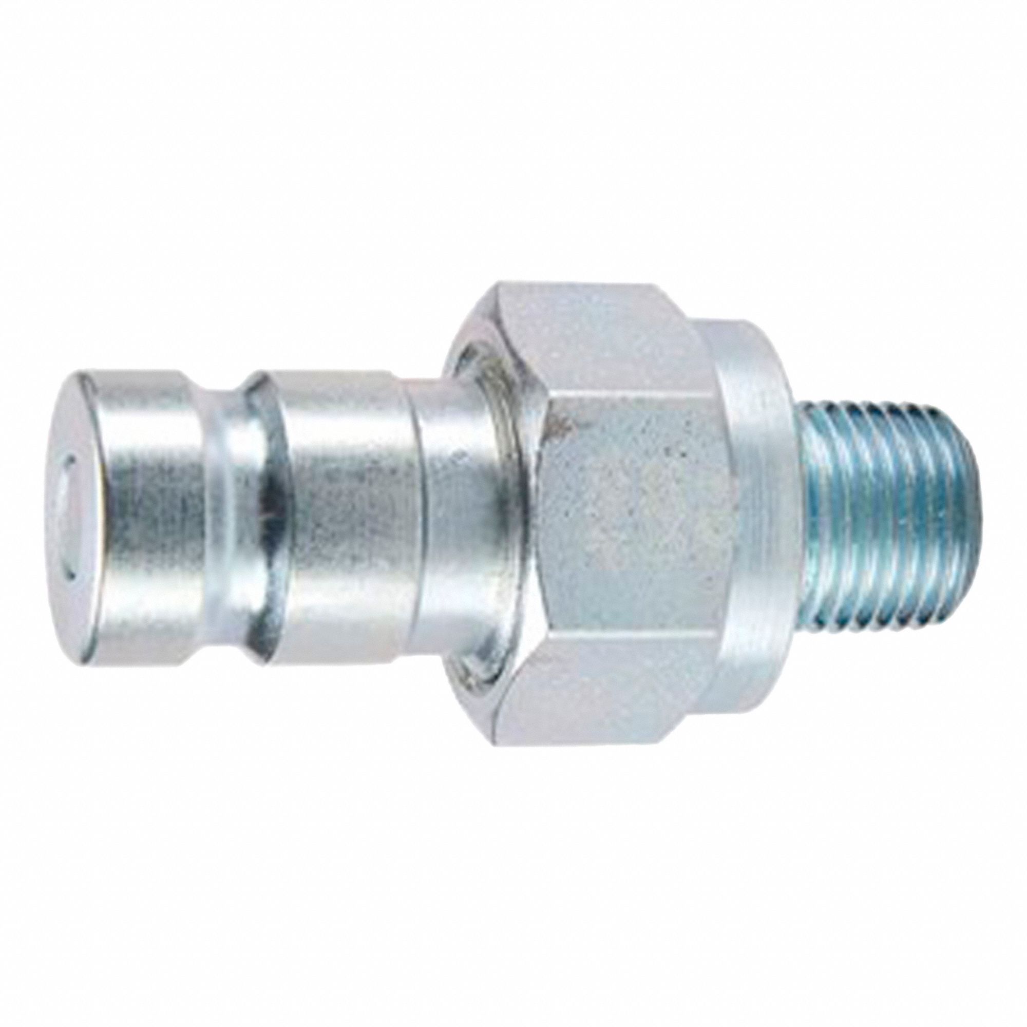 HYDRAULIC QUICK COUPLING, ¼"-18, STEEL, ZINC/CLEAR TRIVALENT CHROMATE, 1.48 IN L, 6,000 PSI AT 70 F, 0.79 IN OD, NPTF