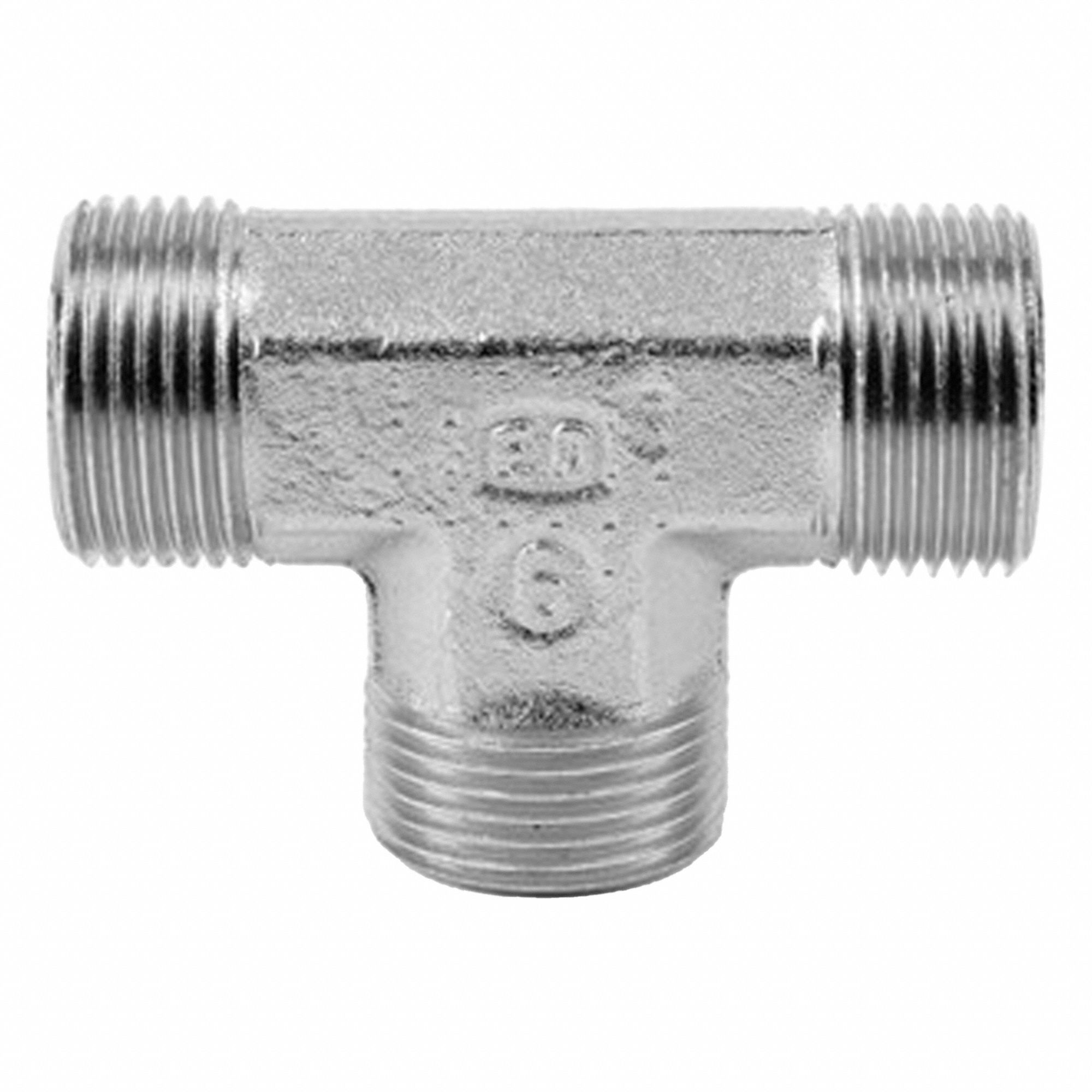 ERMETO TUBE TO TUBE HIGH PRESSURE HYDRAULIC TUBE FITTING, STEEL, TEE, 630 BAR, 12 MM OD