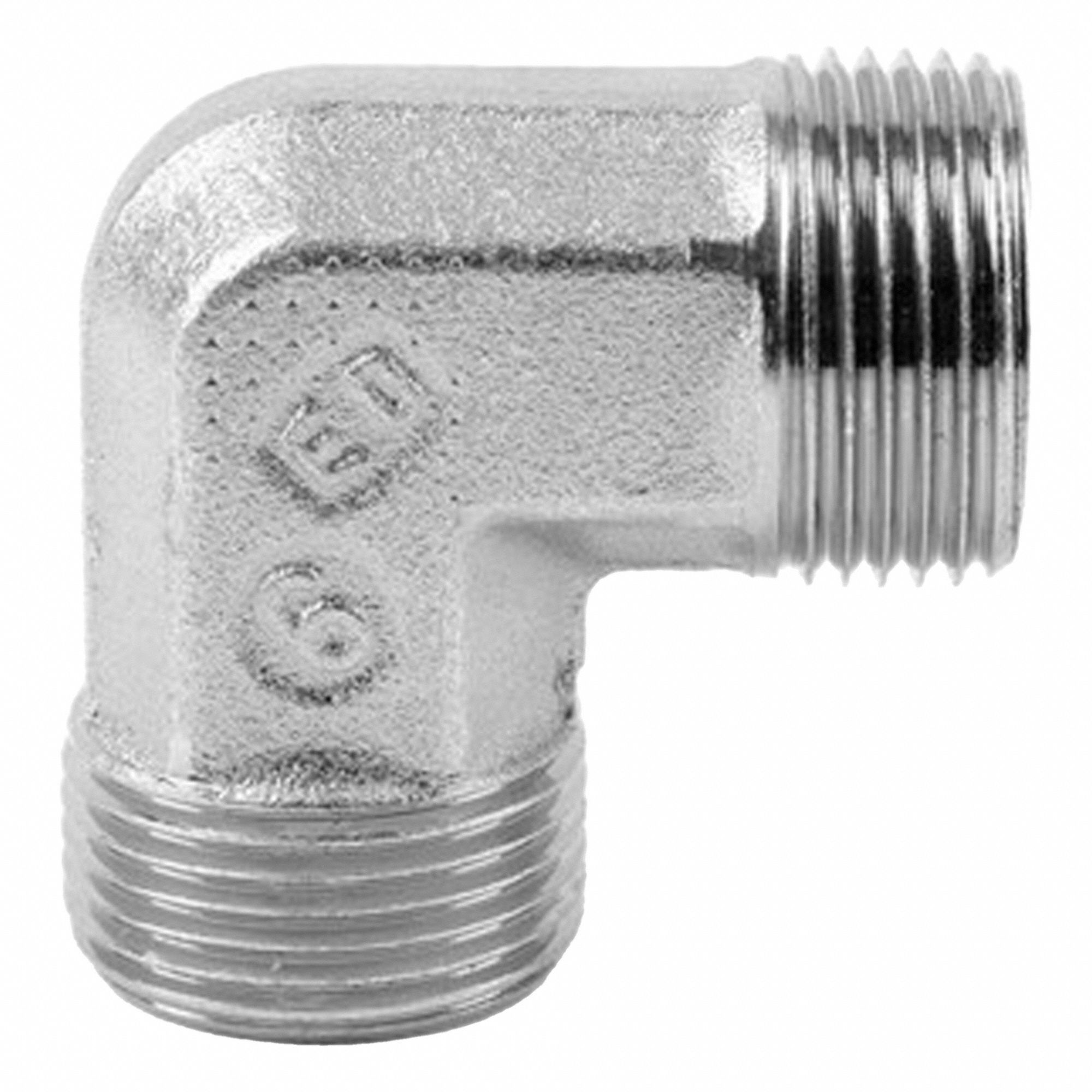HYDRAULIC TUBE FITTING, STEEL, 90 °  ELBOW, 18 MM ID, MALE 24 °  CONE CONNECTION, MALE 24 °  CONE THREAD