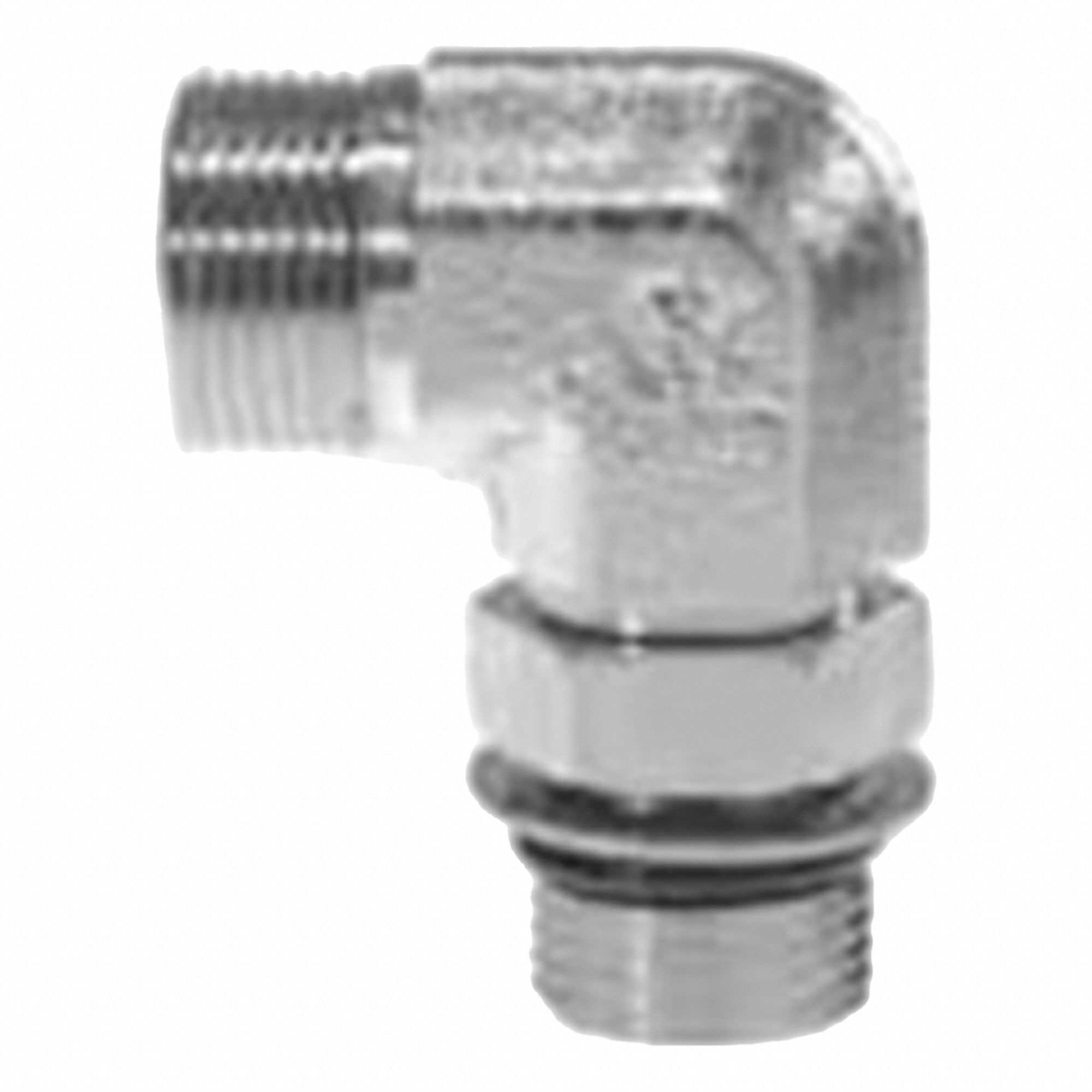 ERMETO LOCKNUT ADJUSTABLE HIGH PRESSURE TUBE FITTING, STEEL, 90 °  ELBOW, 315 BAR, 10 MM SIDE A OD