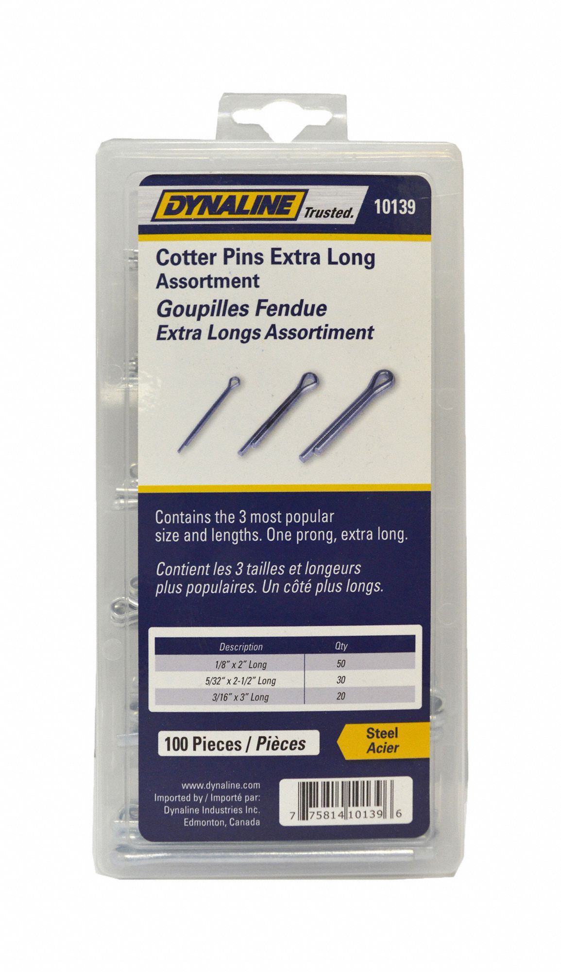 DYNALINE LARGE COTTER PIN ASSORTMENT - 15111 - DYL10139 | 10139