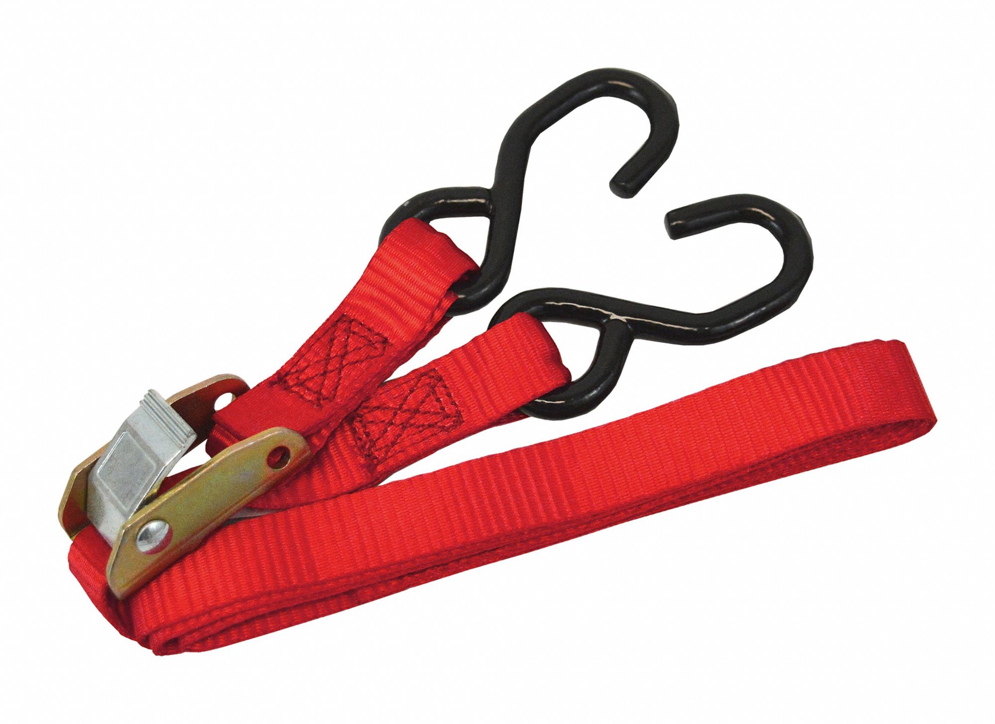 CAM BUCKLE STRAP, RED, 1 IN W X 6 FT L, 250 LB LOAD LIMIT