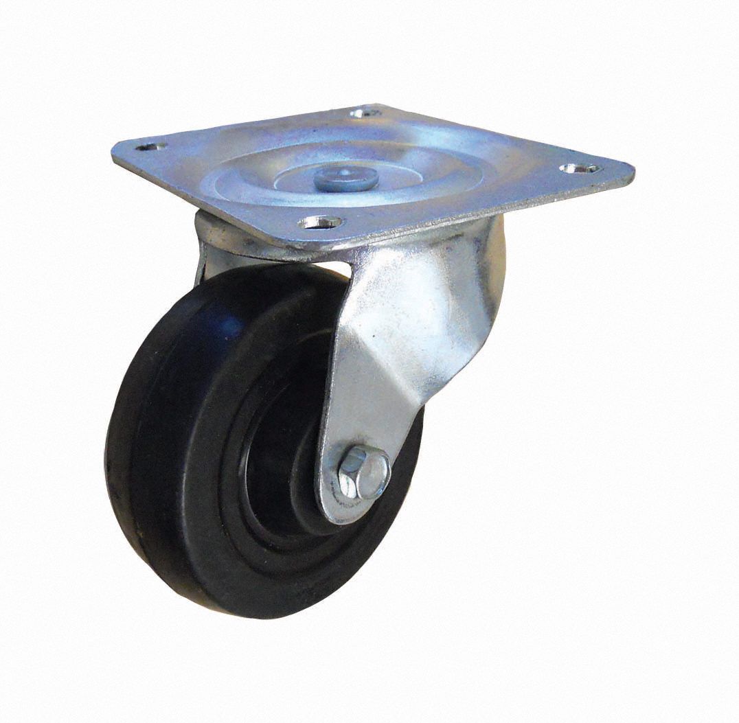 SWIVEL CASTER,1-1/2 IN,ZINC