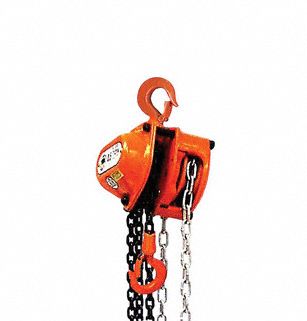 ELECTRIC CHAIN HOIST, RED, STEEL, IMPACT RESISTANT, 1 TON MAXIMUM LIFTING CAPACITY