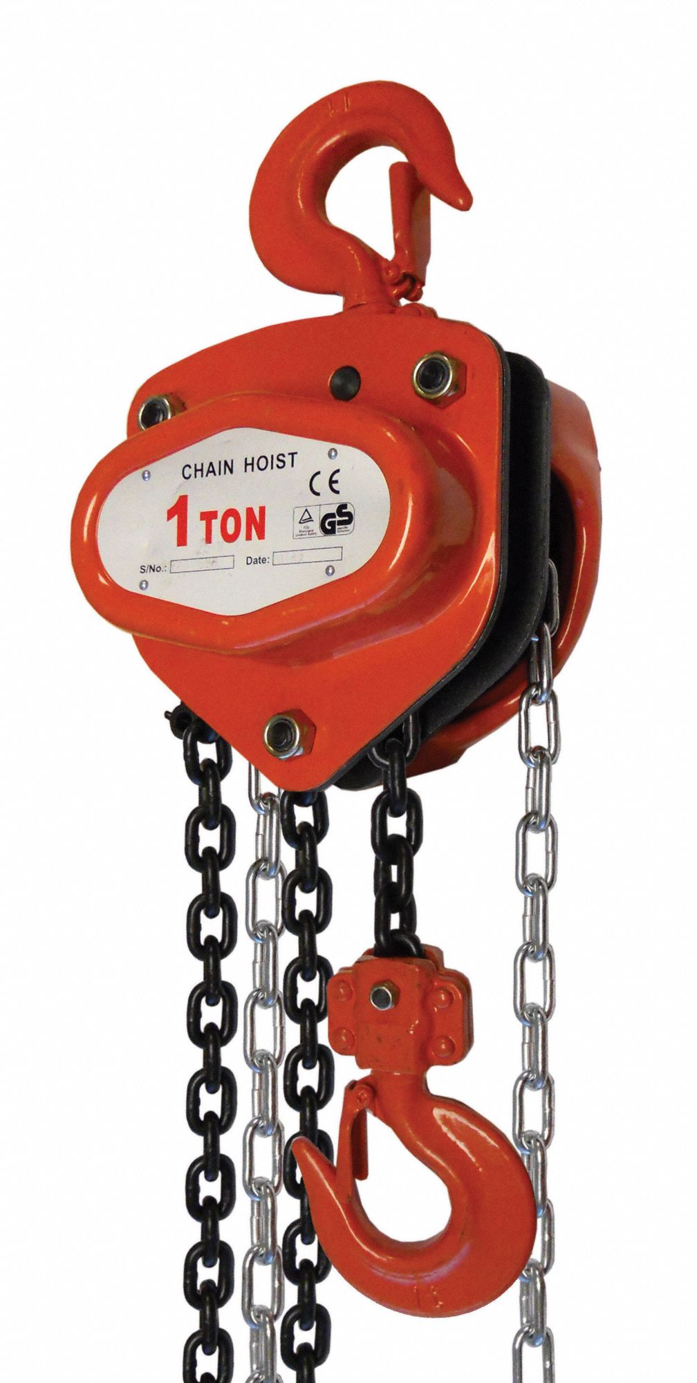 ELECTRIC CHAIN HOIST, RED, STEEL, IMPACT RESISTANT, 1 TON MAXIMUM LIFTING CAPACITY