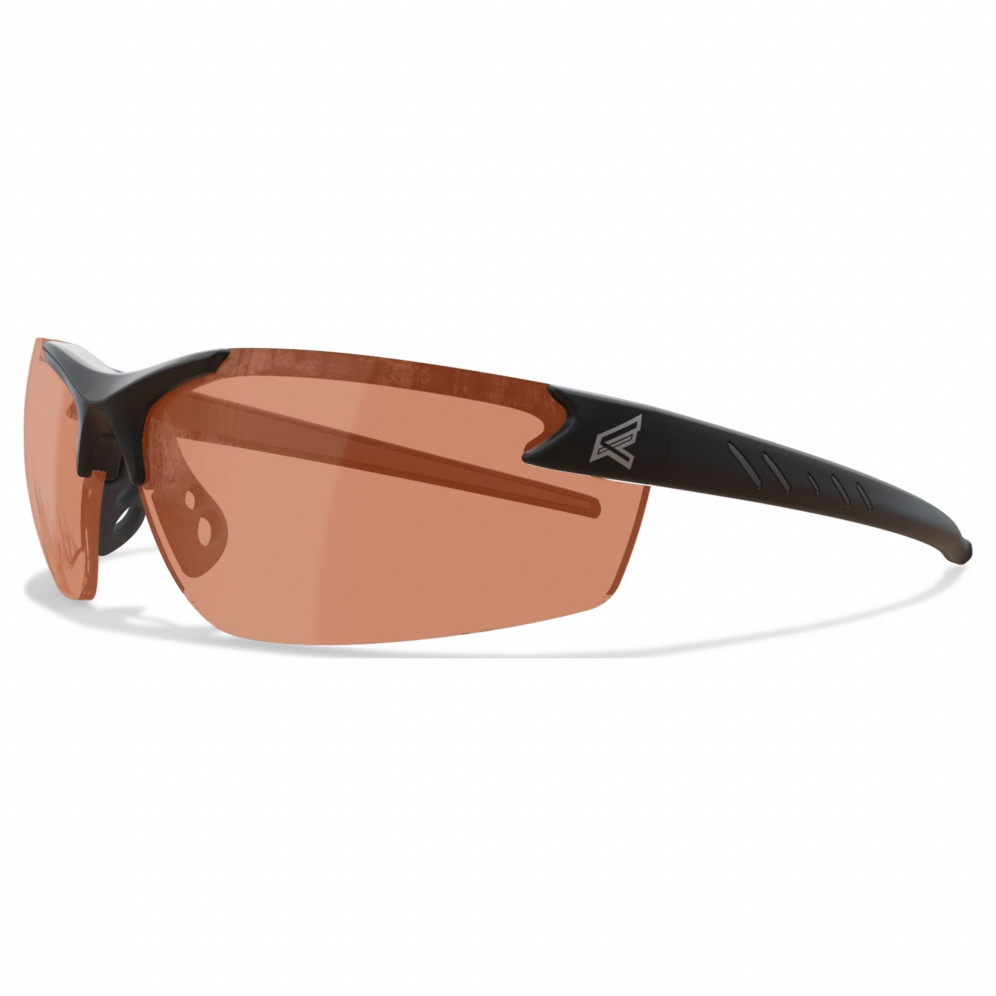 Safety Glasses: Amber Lens, Half-Frame, Metal Detectable, Black Frame, Zorge G2 Series