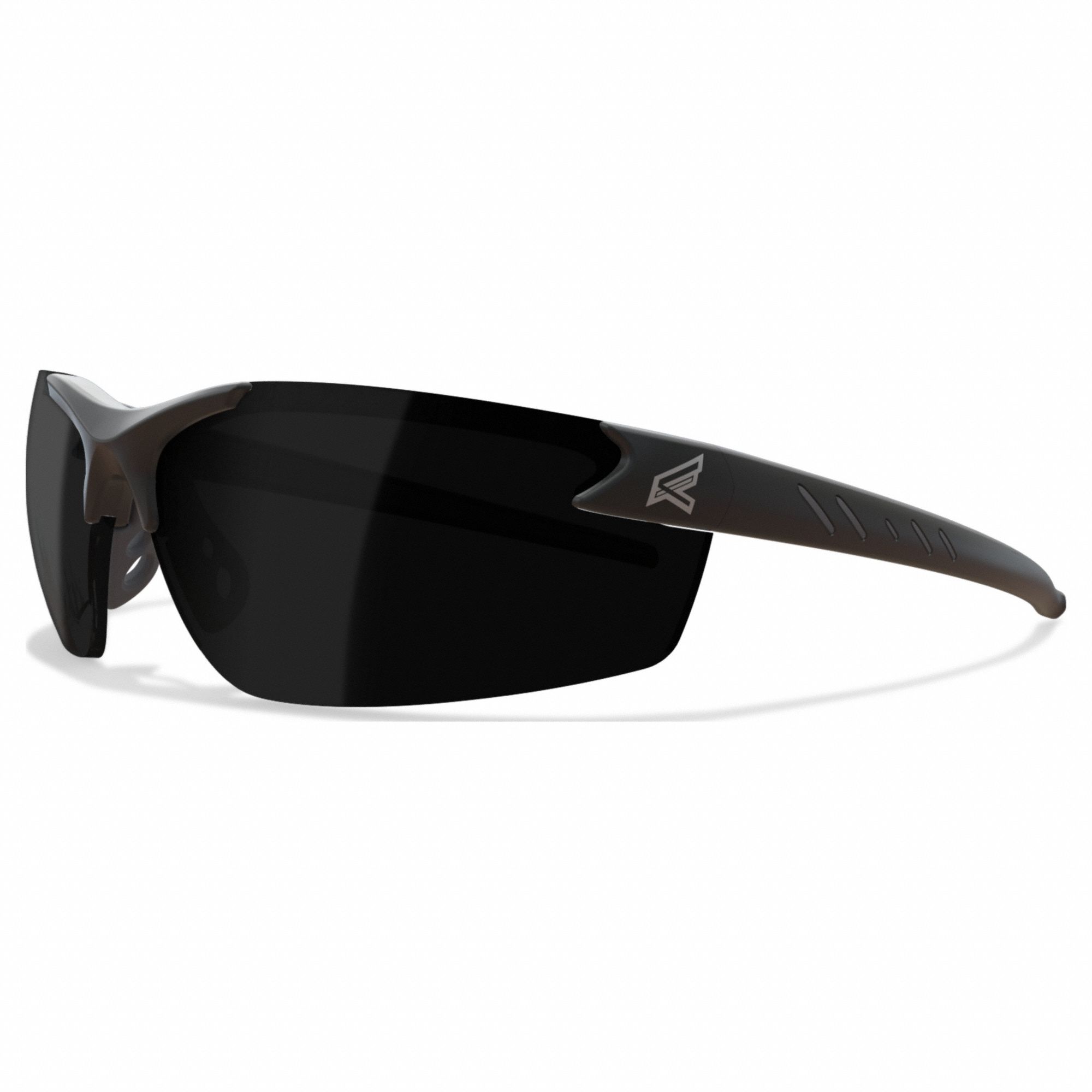 Safety Glasses: Smoke Lens, Half-Frame, Metal Detectable, Black Frame, Zorge G2 Series