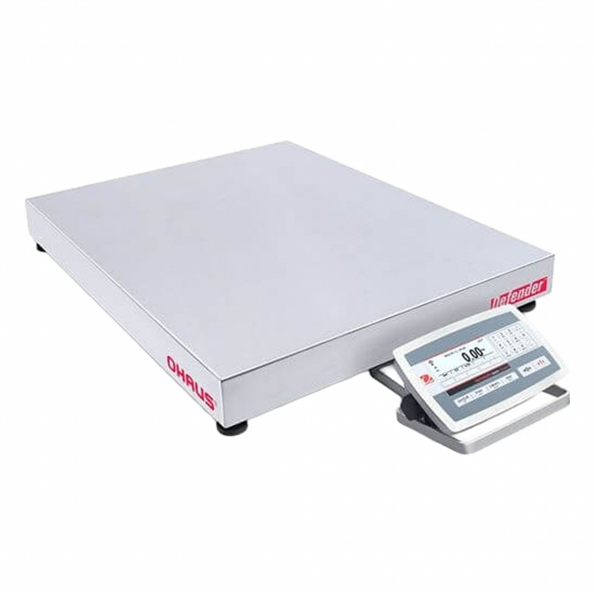 OHAUS Industrial Bench Scale: 24 in x 24 in, IP67/IP68, Front-Mounted, 250 lb Wt Capacity - Imperial (MPN D52XW125WQV5). Key specifications — attr1341383: Wi-Fi®; attr1341384: 0.01 lb/5 g; attr1341400: OHAUS; attr1383935: Stainless Steel.