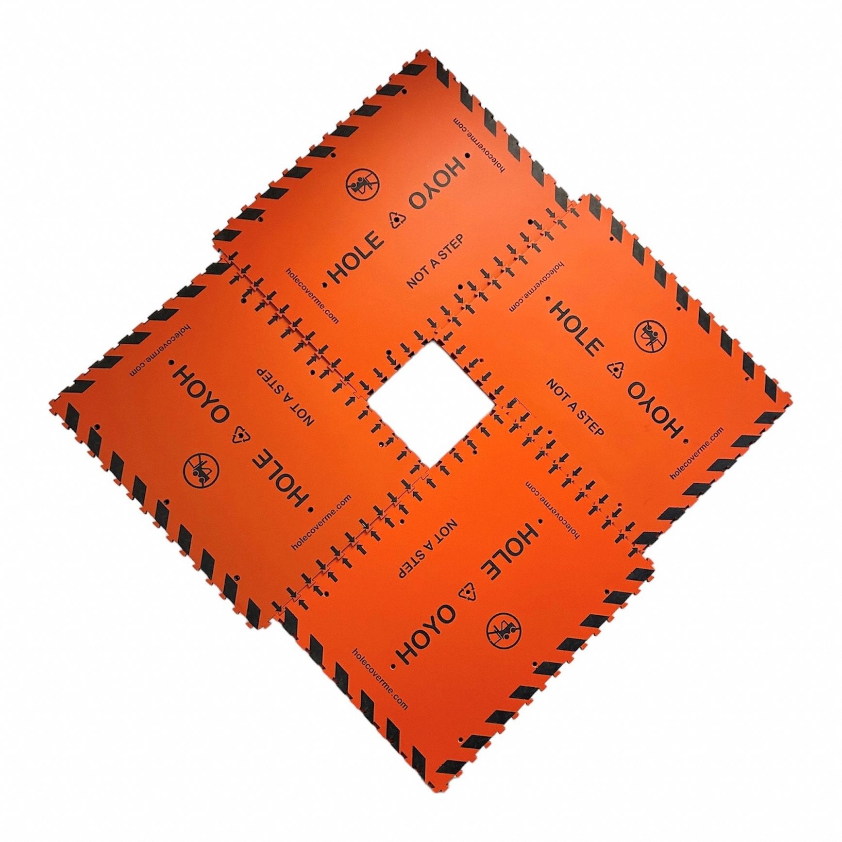 Hole Cover: 500 lb Wt Capacity, For 24 in Max Hole Wd, Orange, 24 in Lg, Rectangle, 4 PK