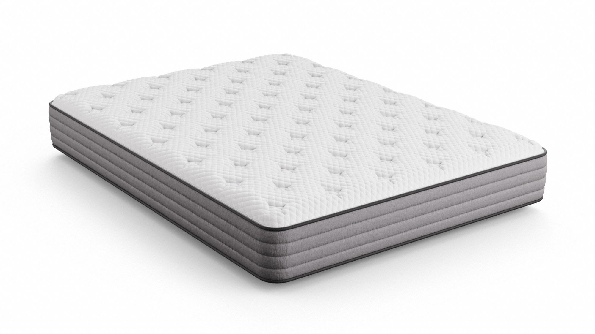 Bed Mattress: California King, Firm, Stretch Knit Fabric, Innerspring, 10 in Overall Ht