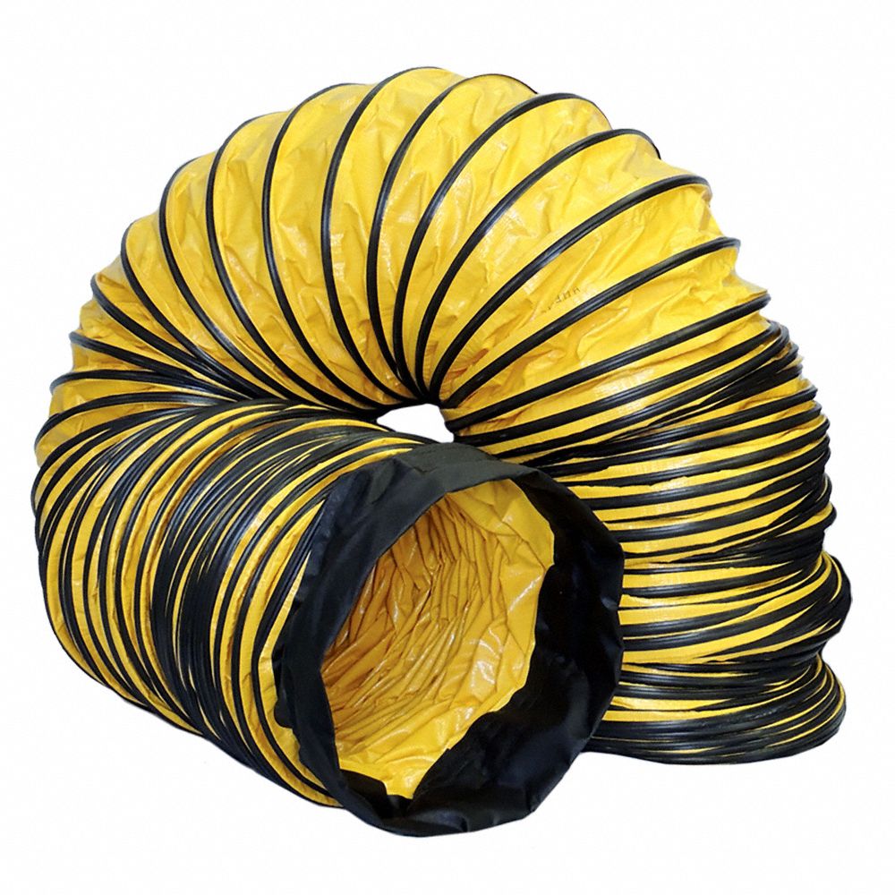 CONDUIT VENTILATION, 8 PO DIA, JAUNE