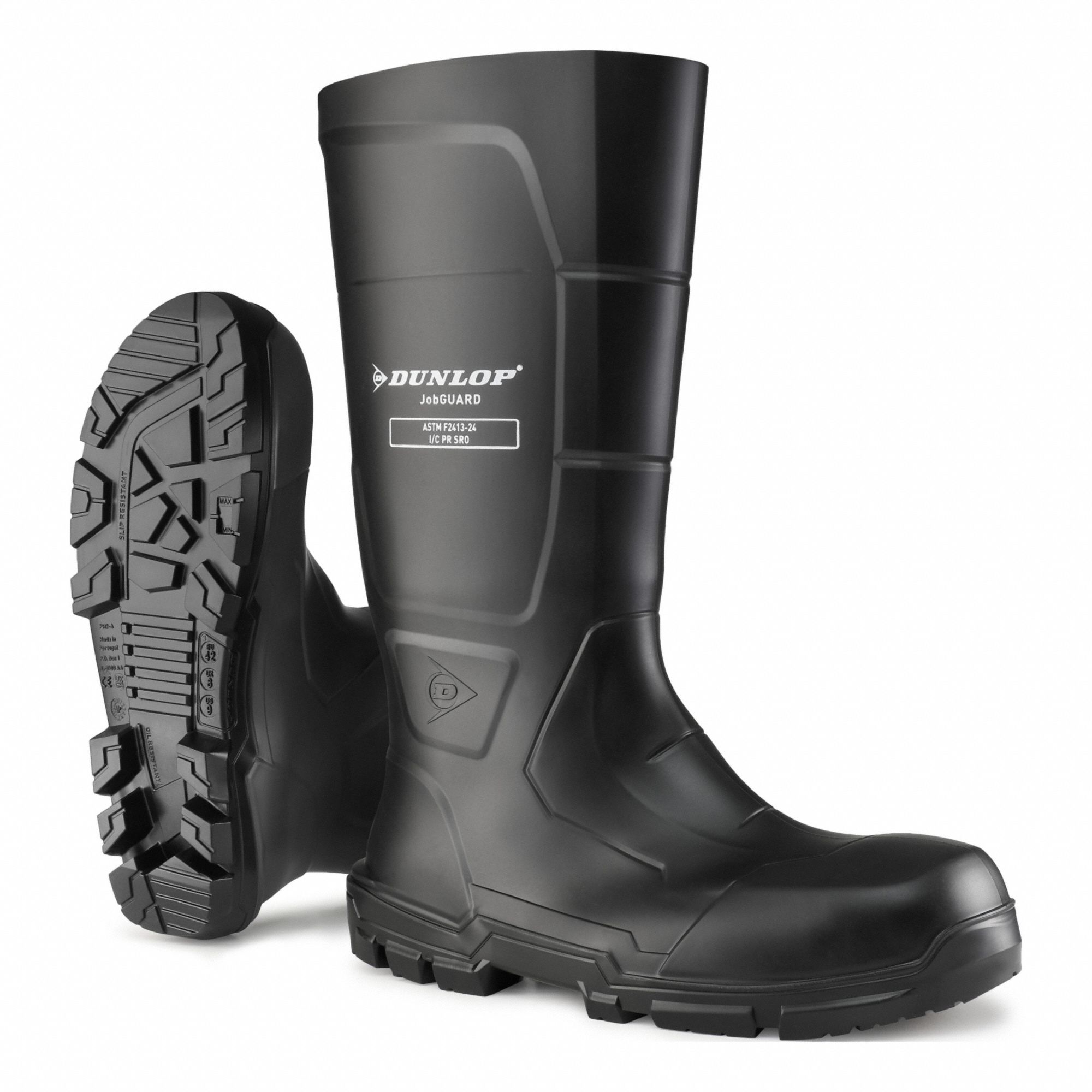 DUNLOP, Black, Nitrile/PVC, Rubber Boot - 897LV5|NA2HD02.US.05 - Grainger