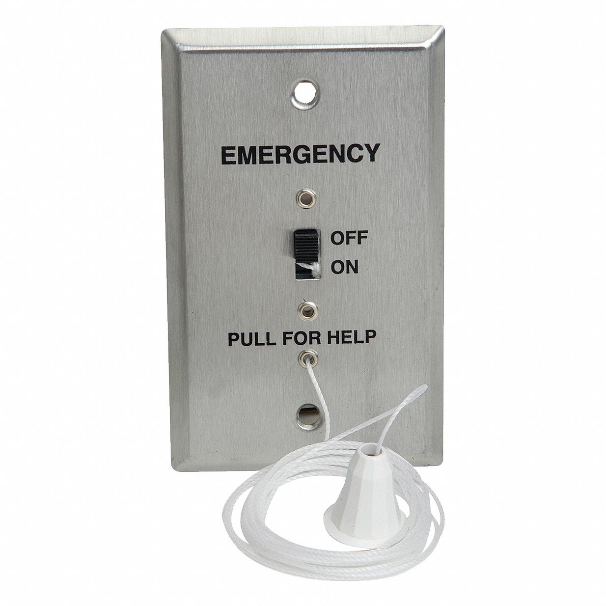 Pullcord Station: 2 3/4 in Overall Wd, 24V DC, E-114-1C