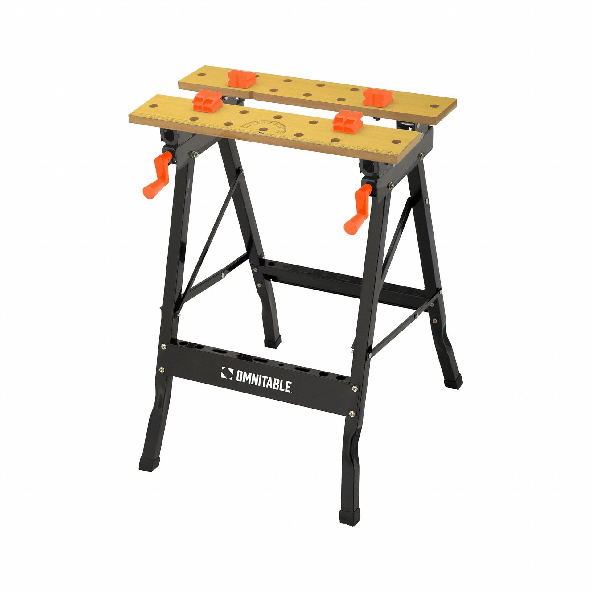 Lite Worktable: Adj Ht, Bamboo, 23 3/4 in Overall Wd, 220 lb Overall Load Capacity