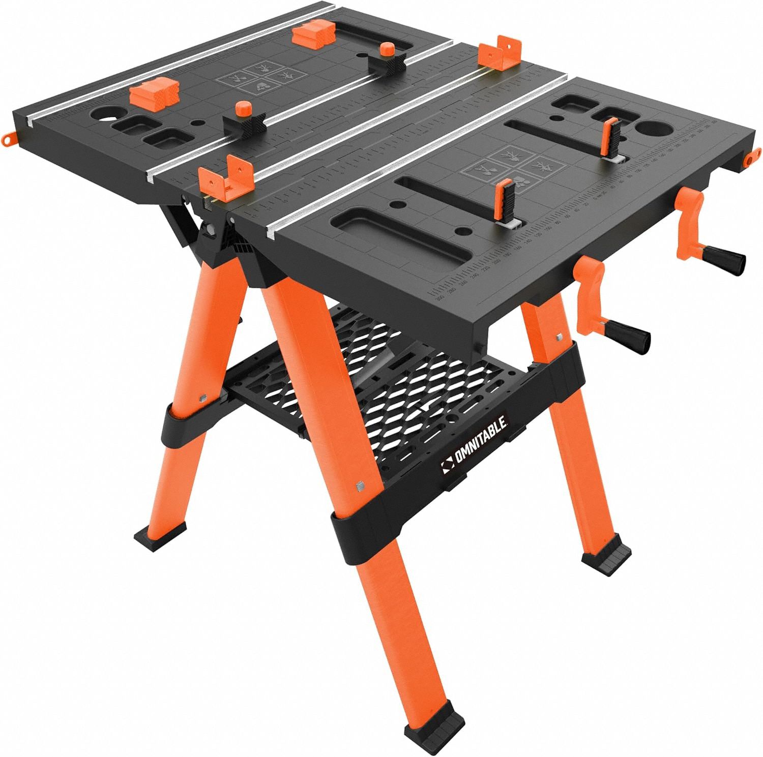 Elite Worktable: Adj Ht, Medium-Density Fiberboard, 42 in Overall Wd