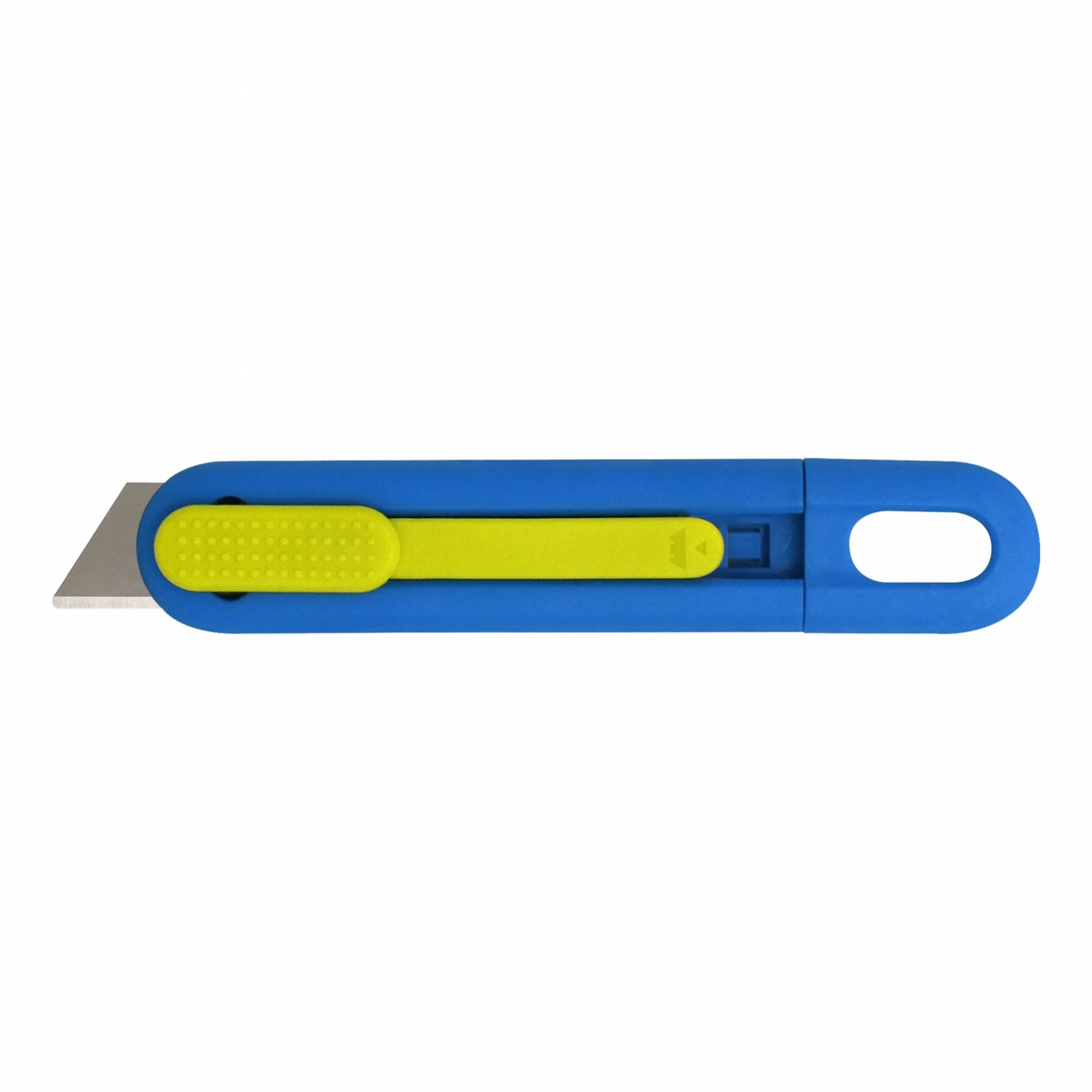 Utility Knife: 5 1/2 in Overall Lg, Textured, 1 in Overall Wd, Plastic