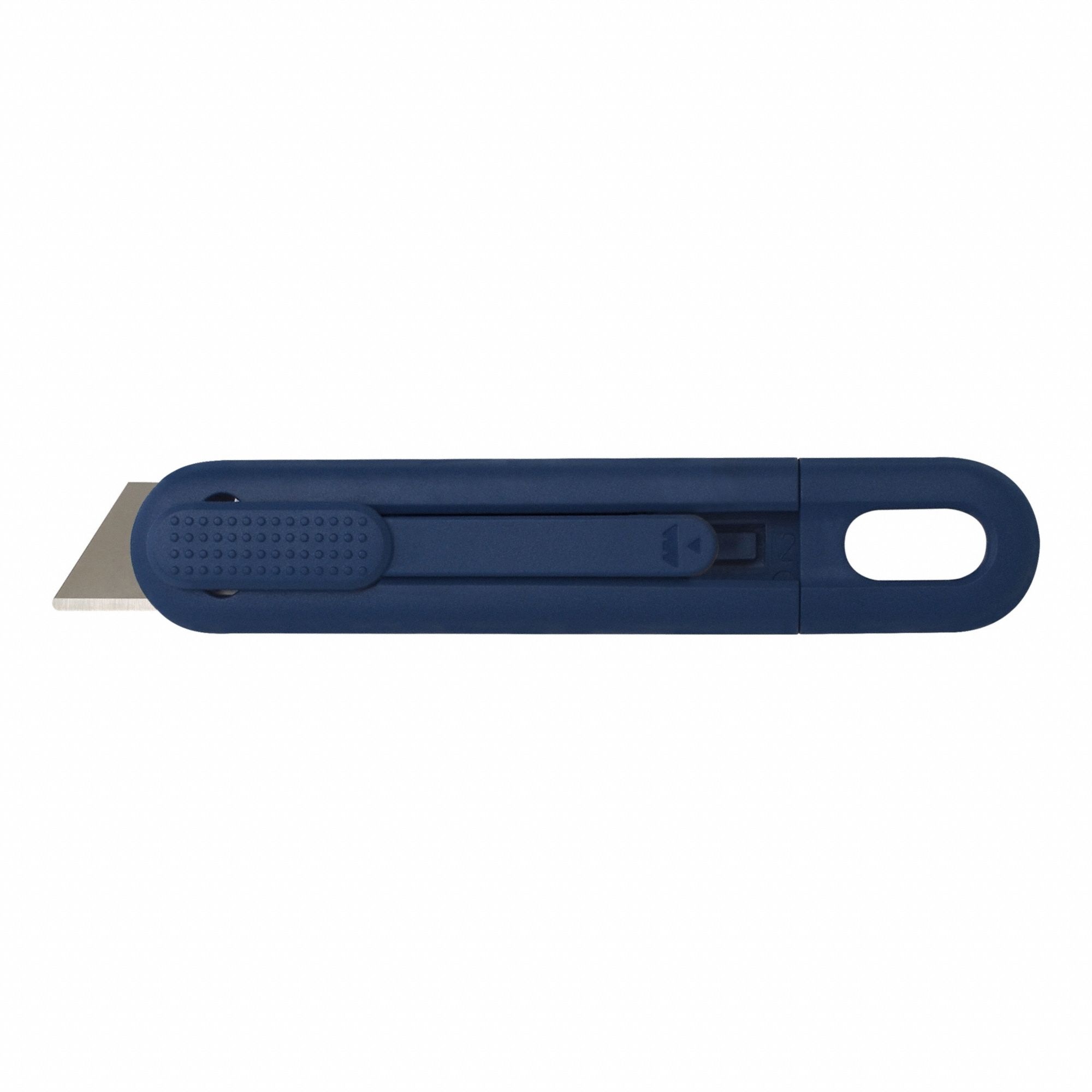 Utility Knife: 5 1/2 in Overall Lg, Textured, 1 in Overall Wd, Plastic
