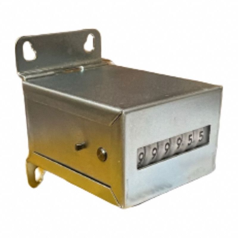 ENM, DIN Track Mounting, 1 1/4 in x 1 3/4 in, Electromechanical counter 814N26E2B62DPG