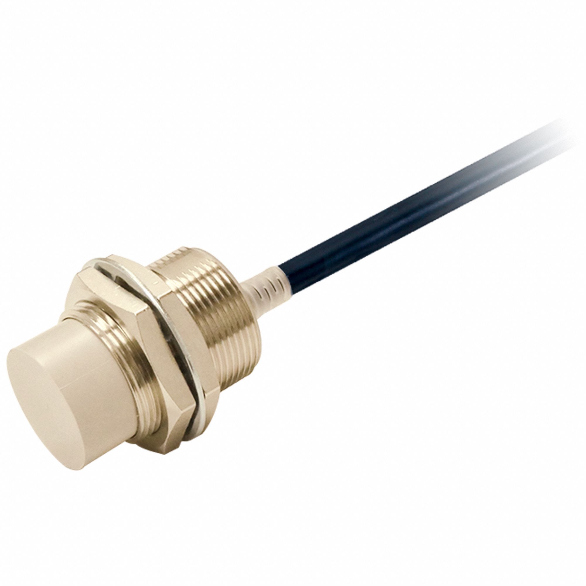 Inductive Cylindrical Proximity Sensor: Non-Terminated Cable, Unshielded, 3 Wires, 10-30V DC