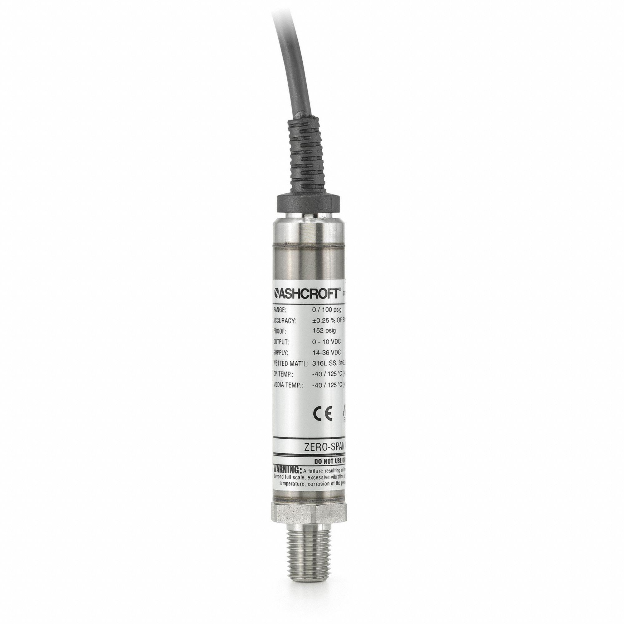 ASHCROFT Pressure Transmitter 797RT4E2GB3CM0242FCX03F1500 Grainger