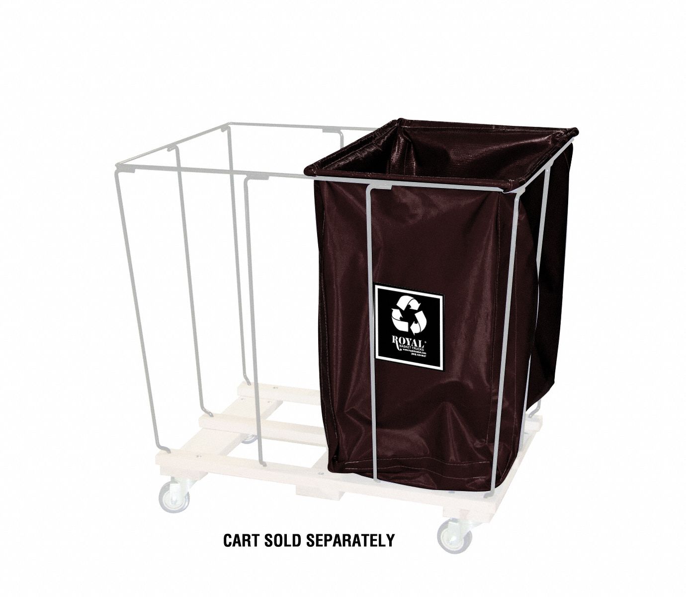 Drop-In Divider: Vinyl Liner, Brown, 18 bu Truck Capacity, 21 in Overall Lg