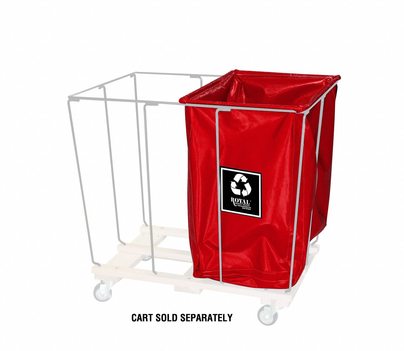 Drop-In Divider: Vinyl Liner, Red, 12 bu Truck Capacity, 18 in Overall Lg