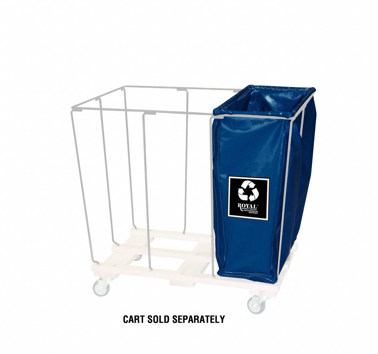 Drop-In Divider: Vinyl Liner, Navy Blue, 12 bu Truck Capacity, 12 in Overall Lg