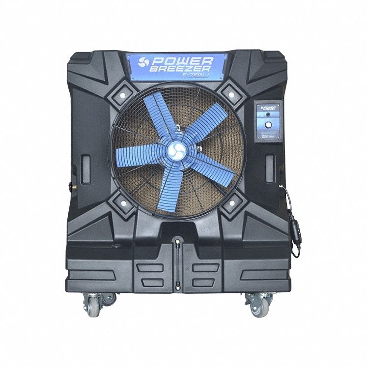 Portable Evaporative Cooler: 1, 998 sq ft, 5-15P, 110-120V AC, 7, 800 cfm Airflow