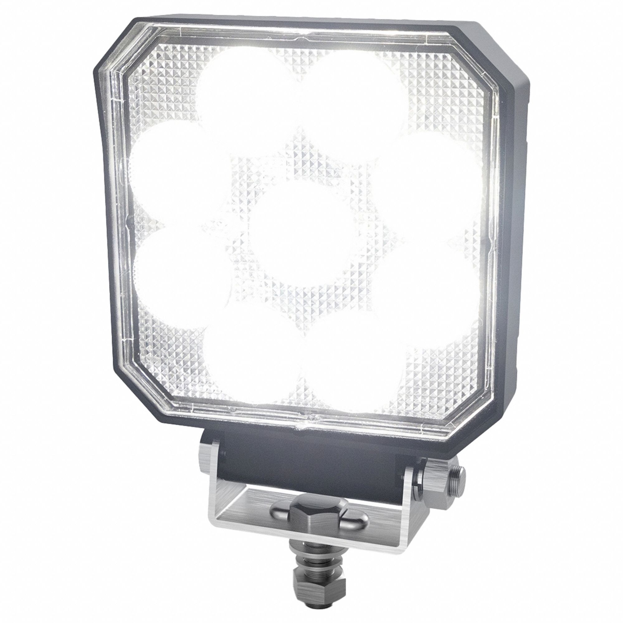 Vehicle Work Light: Square, Flood, LED, Bolt, Blunt Cut Wires, Surface Mount, Permanent