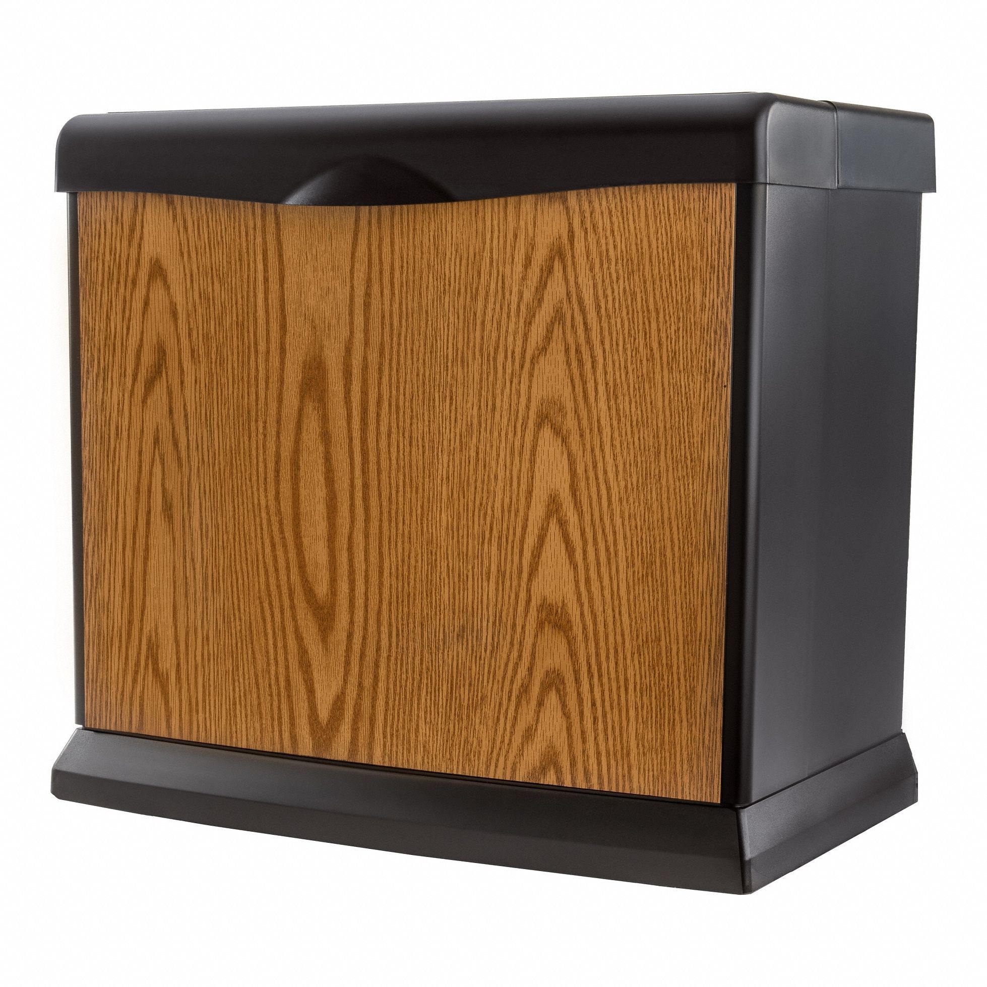 Portable Humidifier: Evaporation, 12.8 gal Daily Humidification Output, Cool, Console Housing, Brown