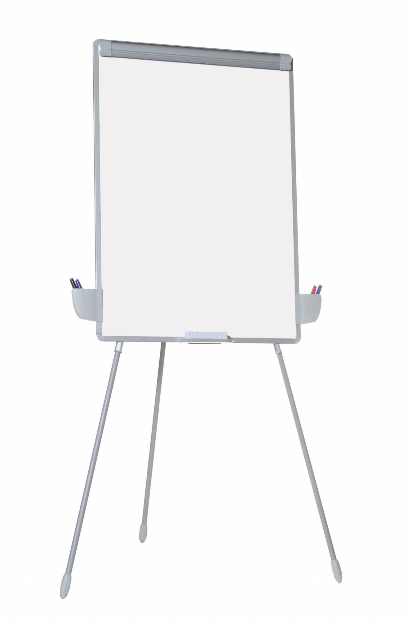 Dry Erase Board: 71 1/2 in Overall Ht, 30 in Overall Wd, Melamine, Adj, White, Aluminum