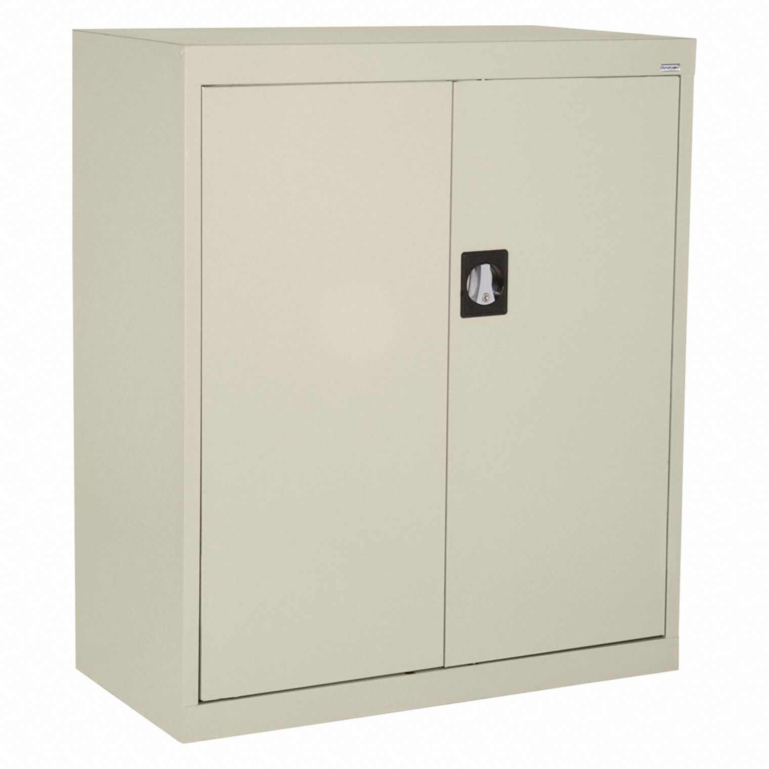 Shelf Cabinet: 36 in x 18 in x 36 in, Recessed  Handle & Keyed, 22 ga Panel Thick, Frame